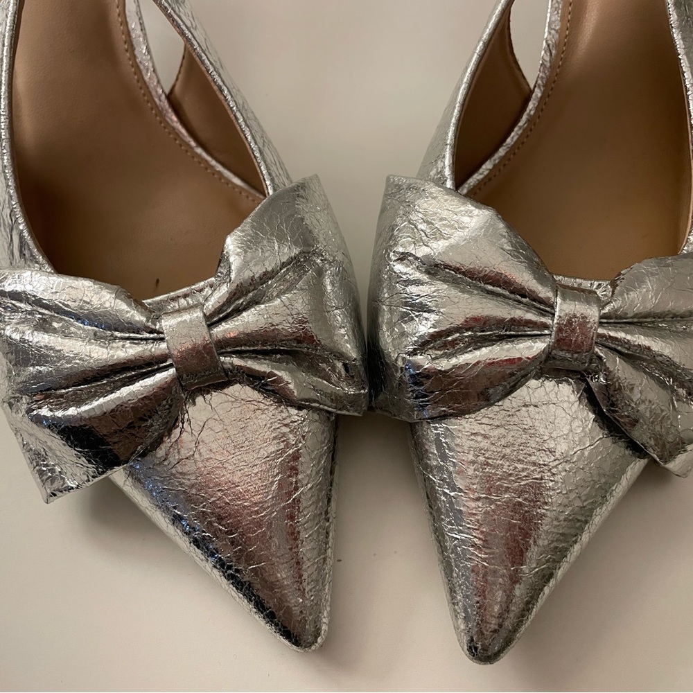 Perfect Silver Bow Heels